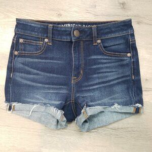 American Eagle Outfitters Blue Jean Shorts Distressed Casual